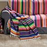Boho Ethnic Style Beach Blanket Beach Towel Tassels Throw Rug Mexican Style Picnic Blanket Handmade Striped Tablecloth