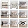 Boho Style Decorative Pillow Cover Embroidered Tufted Pillows Cushions Cotton Khakhi Brown Cushion Cover Sham