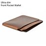 Boshiho Retro Men Credit Id Coin Leather Front Pocket Black Slim Customise Crazy Horse Leather Business Wallet Card Holder