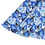 Boutique Kid Clothes Cotton Blue Floral Print All over O-Neck Long Sleeves Tunic Design Baby Girl Casual Dress