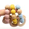 Bpa Free Baby Wooden Toys Teether Infant Baby Rattle
