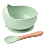 Bpa Free Silicone Suction Baby Bowls, Silicone Bowl Set with Spoon, Microwave and Dishwasher Safe Silicone Suction Plate