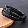 Bracelet Men Multilayer Leather Bangles Magnetic-Clasp Cowhide Braided Multi Layer Wrap Bracelet Armband Pulsera Hombre