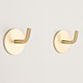 Brass Hanging Bedroom Creative Door Coat Hat Hook Bathroom Brushed Golden Free Punch Paste Hooks