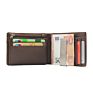 Business Travel Waterproof Rfid Genuine Leather Men Money Clip Card Wallet with Double Flap Design