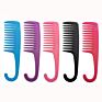Buy Barber Braiding Large Plastic Resin Curly Widetooth Wide Teeth Tooth Detangling Shower Hair Comb Set with Hook Logo