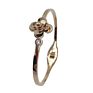 Camellia Rose Flower Diamond Jewelry Gold Plated Bracelet Rhinestone Bangle Bracelet for Women Wedding