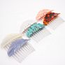 Canyuan Leaves Feathers Hair Combs Decorative Plastic Classical Tortoiseshell Cellulose Acetate Combs
