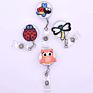 Cartoon Butterfly Insect Night Owl Holder Clips Badge Holder for Student Nurse/Worker Card Holder Reels Yougster Gift