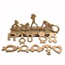 Cartoon Cute Wooden Animal Baby Teethers Wooden Teething Toys for Baby