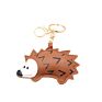 Cartoon Hedgehog Pattern Leather Key Chain Embossed Logo Luxury Keychain Keyrings