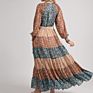 Casual Dresses Women Lady Elegant Boho Beach Long Sleeve Maxi Vintage Dress for Women