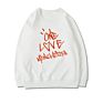 Casual Letter Print round Neck Loose Large Size Streetwear Harajuku Womens for White Sweatshirts