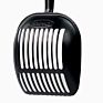 Cats Litter Shovel with Metal Tabs/Round Teeth Deep Sholve Sifter Litter Scoops Durable Pet Kitty Litter Scooper in Aluminium