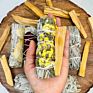 Celion White Sage Smudge Bundles Sticks Rose Sage Rosemary Sage with Flowers