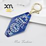 Cellulose Acetate Classic Style Rhombus Shape Acetate Acrylic Key Chains Lanyard Key Chain Ring for Key