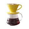 Ceramic Coffee Dripper for Neat Filter Cone Pour over Coffee Cone Dripper Filter with Cup Stand(1-4 Cups)