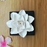 Ceramic Flower Wooden Base Air Freshener