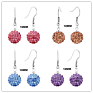 Cgo02 Free Sterling Silver Jewelry Just Pay Shipping 10-12Mm Shiny Disco Crystal Pave Ball Earring for Lady Gift