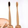 Charcoal Bamboo Toothbrush Wooden Tooth Brush for Kids Adult