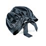 Cheaper Price Solid Color Women 100% Polyester Silk Bonnet with Ribbon for Sleep