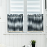 Checkered Plaid Geometric Window Treatments Curtains Valance Window Curtain Rod Kitchen Drapes Indoor