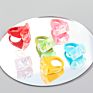 Chic Colorful Acrylic Sweet Candy Finger Rings Resin Glitter Candy Jelly Knuckle Rings for Girls