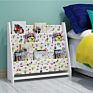 Children Bookcase Toy Display Book Stand Rack Bookshelf Sling Book Organizer with Fabric Bag