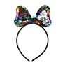 Children's Festival Headband,Double Sided Sequins Bow Girls Hair Band