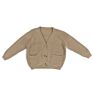 Children's Soft Knitted Sweater Coat Baby Girls Solid Color V-Neck Corn Knit Warm Sweater