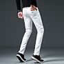 Chinese Customized White Denim Men's Jeans Design Mens Jeans Slim Pencil Pants