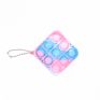 Christmas Tie Dye Rainbow Mini Silicone Keychain Simple Bubble Popping Fidget Toy