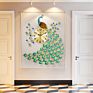 Christmas Year Gift European Style Classic Mute Gold Peacock Decorate Metal Wall Clock