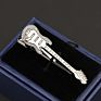 Chrome Stainless Tie Clips Guitar Lizard Dinosaur Bird Sword Pen Shape Tie Clip for Men Necktie Clips Pin for Mens Gift