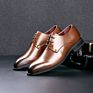 Classic Black Men's Pointed Toe Lace up Wedding Business Office Leather Oxfords Formal Dress Derby Shoes