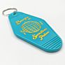 foiled logo blank round plastic Retro vintage motel hotel room key tag