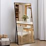 Classic Vintage Metal Frame Floor Standing Decorative Arch Wall Mirror Full Length