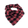 Classic Vintage Polyester Red Black White Check Plaid Heavy Brushed Triangle Scarf Shawl