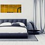 Clear Decorate Square Silver or Golden Reflective Mirrored Acrylic Sticker Wall Mirror for Living Room