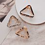 Colorful Women Hair Clips Accessory Matte Triangle Luxury Middle Golden Metal Hair Claw Clips