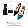 Comfortable Rubber Stud Ultra Low Woman's Kitten Pointed Sandals Heel Pumps Women Shoes