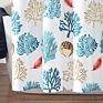Coral Coast Reef Feather Polyester Fabric Shower Curtain Waterproof Printing Bathroom Shower Curtain