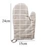 Cotton Oven Mitts Oven Gloves Heat Resistant Professional Thickening Kitchen Baking Gloves for Kitchen Cooking Baking