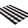 Cotton Washable Carpet Woven Black White Check Pattern Buffalo Plaid Rug Floor Mat Indoor Mat