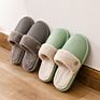 Couple Warm Cotton Slippers Household Waterproof Non-Slip Removable Slippers