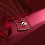 Creative Paper Card Gold-Plated Necklace Paper Card Lotus Double-Layer Alloy Necklace Joker Accessories