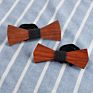 Creative Wooden Neckie Bow Tie for Men Handmade Customized Solid Wedding Wood Bowties Crafts Gifts