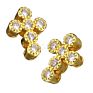 Cross Beads Brass Plated Micro Pave Cubic Zirconia More Colors for Choice 9X11.5X4Mm Hole:Approx 0.8Mm 1137203