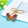 Crystal Butterfly Keychain Full Rhinestone Key Chain for Women Girl Car Handbag Bag Charm Pendant Key Ring