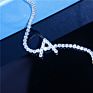 Crystal Initial Letter Cuban Link Anklets Foot Jewelry Rhinestone A-Z 26 Alphabet Ankle Bracelet for Women
